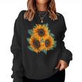 Sunflower Watercolor Floral s By La Monarca Women Sweatshirt