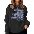 Things Of Seattle Pike Place Coffee Space Needle Women Sweatshirt