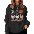 Three Chickens Costume Mummy Halloween Witch Scary Zombies Women Sweatshirt
