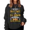 Never Underestimate An Old Woman Also A Postal Worker Women Sweatshirt
