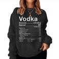 Vodka Nutrition Facts Thanksgiving Drinking Costume Women Sweatshirt