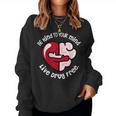 We Wear Red For Red Ribbon Week 2023 Be Kind To Your Mind Women Sweatshirt We Wear Red For Red Ribbon Week 2023 Be Kind To Your Mind Women Sweatshirt