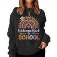 Welcome Back To School First Day Of School Rainbow Teacher Women Sweatshirt