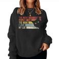 Womens The More People I Meet The More I Love My Cat Funny Cats Women Crewneck Graphic Sweatshirt