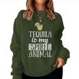 Christmas Tequila Drinking Tequila Is My Spirit Animal Women Sweatshirt