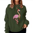 Cute And Fun Tropical Flamingo Christmas Women Sweatshirt