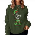 Wine Drinking Elf Matching Family Christmas Pajama Costume Women Sweatshirt