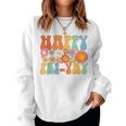 Happy Fri-Yay Friday Lovers Fun Teacher Groovy Women Crewneck Graphic Sweatshirt