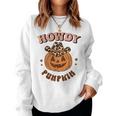 Howdy Pumpkin Leopard Rodeo Western Fall Southern Halloween Halloween Women Sweatshirt