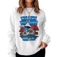 We Live We Love We Lie Blue Mushroom Cat Trendy Meme Women Sweatshirt