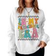 In My Preschool Era Groovy Back To School Preschool Teacher Women Sweatshirt