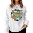 Back To School Groovy Teacher Second 2Nd Grade Crew Squad Women Sweatshirt