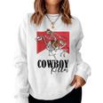 Western Cowgirl Cowboy Killers Skeleton Riding Horse Rodeo Rodeo Women Sweatshirt