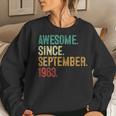 60 Year Old Awesome Since September 1963 60Th Birthday Women Sweatshirt Gifts for Her