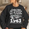 60Th Birthday Vintage Classic Car 1963 B-Day 60 Year Old Women Sweatshirt Gifts for Her