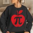 Apple Pi Day Math Nerd Pie Teacher 314 Women Sweatshirt Gifts for Her