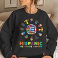 Around Globe Hispanic Flags Heritage Month Boys Girls Women Sweatshirt Gifts for Her