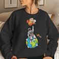 Astronaut Planets Outer Space Man Solar System Women Sweatshirt Gifts for Her