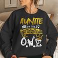 Auntie Of The Notorious One Old School Hip Hop 1St Birthday Women Crewneck Graphic Sweatshirt Gifts for Her