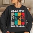 Back To School Funny Game Over Teacher Student Video Game Women Crewneck Graphic Sweatshirt Gifts for Her