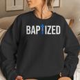 Baptized 2023 Christian Water Baptism Church Group Christ Women Crewneck Graphic Sweatshirt Gifts for Her