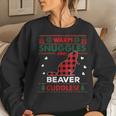Beaver Lover Xmas Cute Pet Ugly Christmas Sweater Women Sweatshirt Gifts for Her
