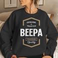 Beepa Grandpa Gift Genuine Trusted Beepa Quality Women Crewneck Graphic Sweatshirt Gifts for Her