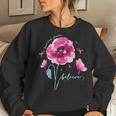 Believe Butterfly Flower Pink Ribbon Breast Cancer Awareness Women Sweatshirt Gifts for Her