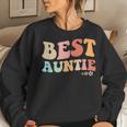 Best Auntie Vintage Floral Design To Auntie From Niece Women Crewneck Graphic Sweatshirt Gifts for Her