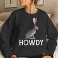 Black-Tailed Jackrabbit Howdy Cowboy Western Country Cowgirl Women Sweatshirt Gifts for Her