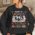 Born August 1963 60Th Birthday Gift Made In 1963 60 Year Old Women Crewneck Graphic Sweatshirt Gifts for Her