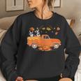 Boston Terrier Pumpkin Truck Fall Thanksgiving Halloween Fall Thanksgiving Women Sweatshirt Gifts for Her