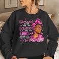 Breast Cancer Afro Black Girls Butterfly Pink Ribbon Women Sweatshirt Gifts for Her