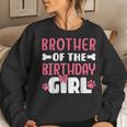 Brother Of The Birthday Girl Dog Paw Birthday Party Women Sweatshirt Gifts for Her