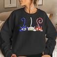 Cat 4Th Of July American Flag Red White Blue Women Kids Women Crewneck Graphic Sweatshirt Gifts for Her