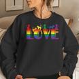 Cat Stack Rainbow Gay Pride Lgbt Animal Pet Lover Women Sweatshirt Gifts for Her