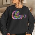Chicago Tie Dye Retro Chicago Lover Chicago Vintage Women Sweatshirt Gifts for Her
