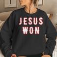 Christianity Religion Jesus Outfits Jesus Won Texas Women Sweatshirt Gifts for Her