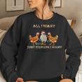 Christmas Chicken - Funny Chicken Lover Christmas Women Crewneck Graphic Sweatshirt Gifts for Her