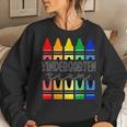 Colorful Crayon Kindergarten Team For Teachers Students Women Sweatshirt Gifts for Her