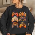 Controllers Fall Gaming Video Game Turkey Thanksgiving Boys Women Sweatshirt Gifts for Her