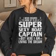 Cool Boat Captain For Men Women Sail Pontoon Boating Boater Women Crewneck Graphic Sweatshirt Gifts for Her