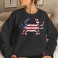Cool Crab For Men Women Fourth July Flag Patriotic Crabbing Women Crewneck Graphic Sweatshirt Gifts for Her