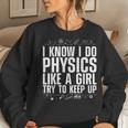Cool Physics For Women Girls Quantum Mechanics Science Nerd Women Crewneck Graphic Sweatshirt Gifts for Her