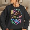 Corman Shepherd Life Is Better With My Dog Mom Dad Women Sweatshirt Gifts for Her