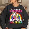 Crush 2Nd Grade Dabbing Unicorn Back To School Girls Gift Women Crewneck Graphic Sweatshirt Gifts for Her