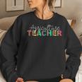 Cute Agriculture Teacher Leopard Agricultural Education Women Sweatshirt Gifts for Her