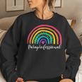 Cute Rainbow Paraprofessional Teacher Back To School Women Sweatshirt Gifts for Her