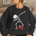 Dabbing Bowling Skeleton Bowler Women Sweatshirt Gifts for Her