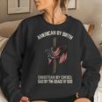 Dad By The Grace Of God Vintage For Fathers Day Women Sweatshirt Gifts for Her
